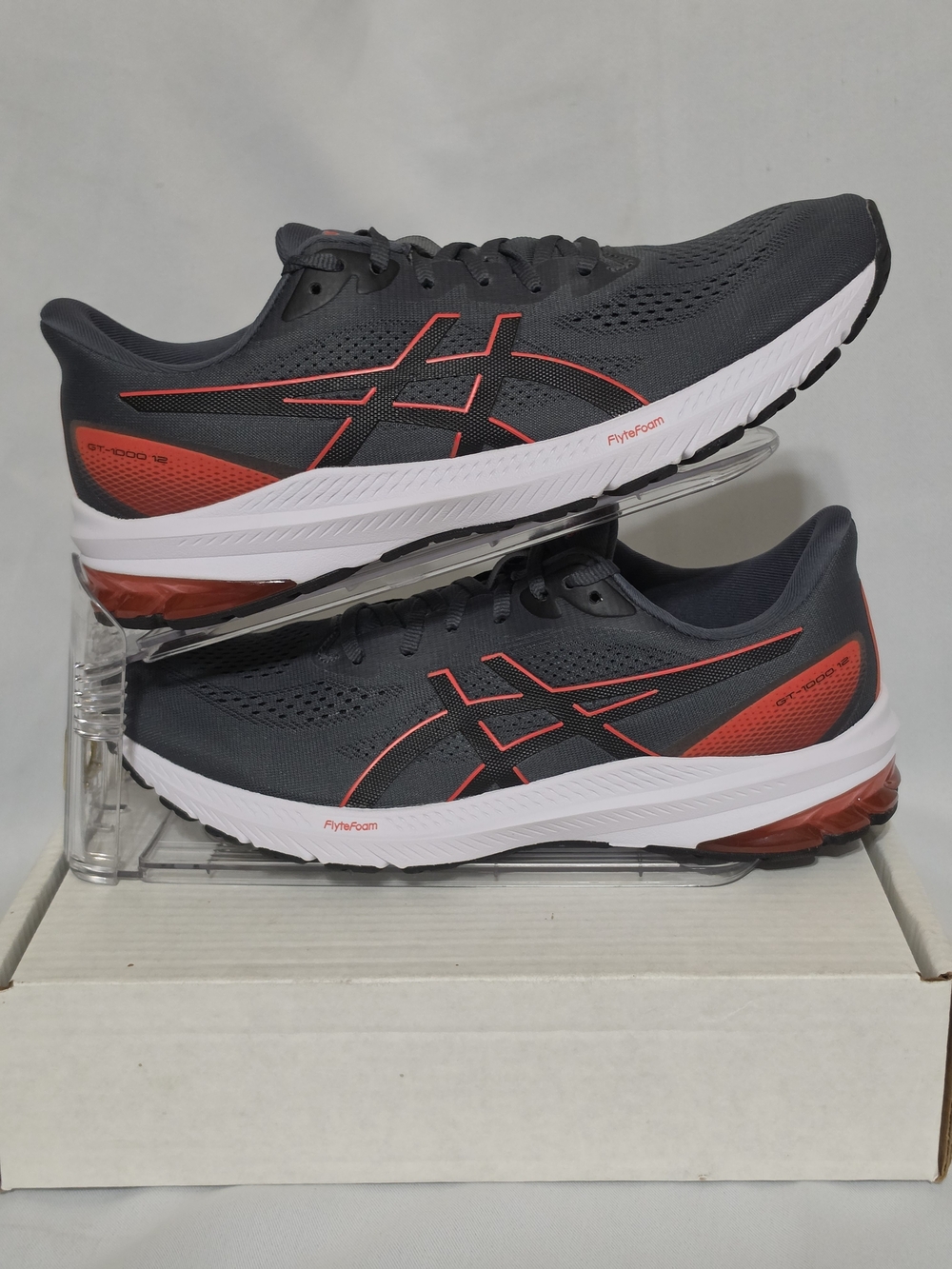 Asics GT 1000 12 Carrier Grey/Red (2023) Running Shoes US Men Size 11 (NWOT)